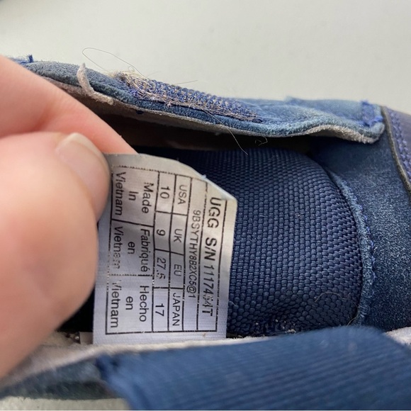 UGG Toddler Rennon Low Blue Unisex Kids Sneakers Hook Loop Closure Size 10 - Picture 13 of 14